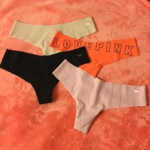 Pink No Show Thongs (4 Included)